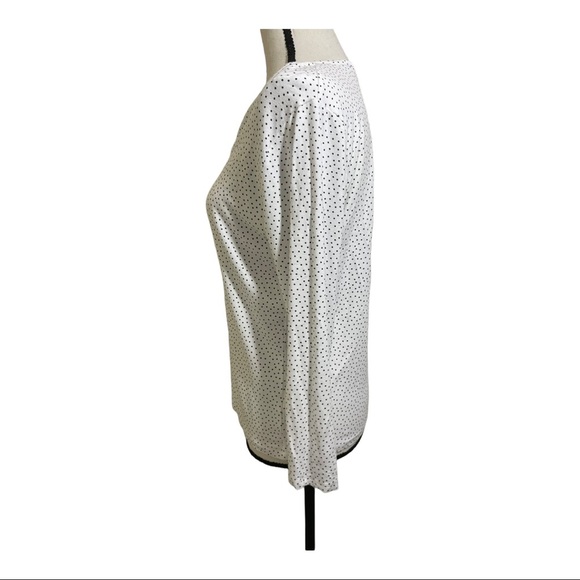 Pendleton womens top polk dots long sleeve white black Rayon size Small.… - Picture 8 of 10